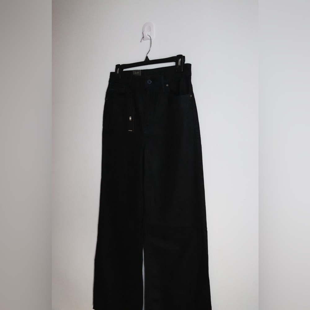 G- Star | Black Wide Leg High Rise Jeans Size 28 New - Picture 4 of 11